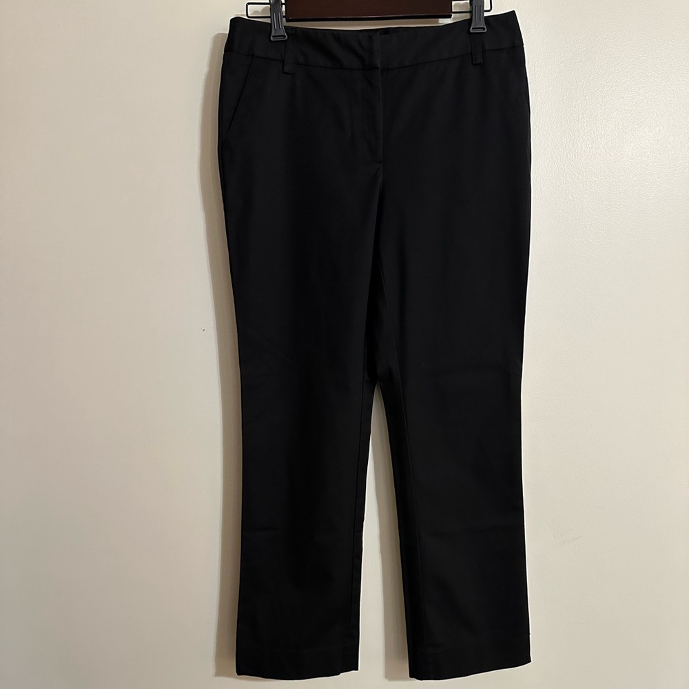 Charter Club Classic-Fit Black Cotton/Polyester Casual Dress Pants, Size 8